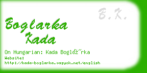 boglarka kada business card